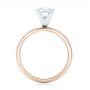 18k Rose Gold And 14K Gold 18k Rose Gold And 14K Gold Custom Two-tone Solitaire Diamond Engagement Ring - Front View -  102937 - Thumbnail