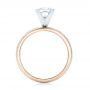 18k Rose Gold And 14K Gold 18k Rose Gold And 14K Gold Custom Two-tone Solitaire Diamond Engagement Ring - Front View -  102937 - Thumbnail