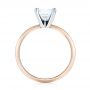 18k Rose Gold And Platinum 18k Rose Gold And Platinum Custom Two-tone Solitaire Diamond Engagement Ring - Front View -  103447 - Thumbnail