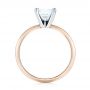 14k Rose Gold And Platinum 14k Rose Gold And Platinum Custom Two-tone Solitaire Diamond Engagement Ring - Front View -  103447 - Thumbnail
