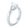  Platinum And Platinum Platinum And Platinum Custom Two-tone Solitaire Diamond Engagement Ring - Three-Quarter View -  103329 - Thumbnail
