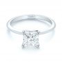  Platinum And 18K Gold Platinum And 18K Gold Custom Two-tone Solitaire Diamond Engagement Ring - Flat View -  103447 - Thumbnail