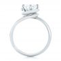  Platinum And 18k White Gold Platinum And 18k White Gold Custom Two-tone Solitaire Diamond Engagement Ring - Front View -  102407 - Thumbnail