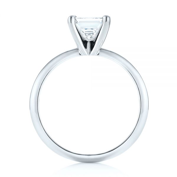 18k White Gold And Platinum 18k White Gold And Platinum Custom Two-tone Solitaire Diamond Engagement Ring - Front View -  103447