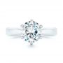  Platinum And Platinum Platinum And Platinum Custom Two-tone Solitaire Diamond Engagement Ring - Top View -  103001 - Thumbnail