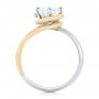  14K Gold And 18k Yellow Gold 14K Gold And 18k Yellow Gold Custom Two-tone Solitaire Diamond Engagement Ring - Front View -  102407 - Thumbnail
