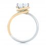  18K Gold And 18k Yellow Gold 18K Gold And 18k Yellow Gold Custom Two-tone Solitaire Diamond Engagement Ring - Front View -  102407 - Thumbnail