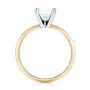 14k Yellow Gold And 14K Gold 14k Yellow Gold And 14K Gold Custom Two-tone Solitaire Diamond Engagement Ring - Front View -  103447 - Thumbnail