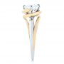  14K Gold And 14k Yellow Gold 14K Gold And 14k Yellow Gold Custom Two-tone Solitaire Diamond Engagement Ring - Side View -  102407 - Thumbnail