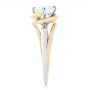  18K Gold And 18k Yellow Gold 18K Gold And 18k Yellow Gold Custom Two-tone Solitaire Diamond Engagement Ring - Side View -  102407 - Thumbnail