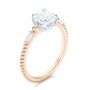 18k Rose Gold And Platinum 18k Rose Gold And Platinum Custom Two-tone Three Stone Diamond Engagement Ring - Three-Quarter View -  103121 - Thumbnail