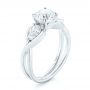  Platinum And Platinum Platinum And Platinum Custom Two-tone Three Stone Diamond Engagement Ring - Three-Quarter View -  102912 - Thumbnail