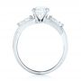  Platinum And 14K Gold Platinum And 14K Gold Custom Two-tone Three Stone Diamond Engagement Ring - Front View -  102912 - Thumbnail