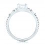 18k White Gold And Platinum 18k White Gold And Platinum Custom Two-tone Three Stone Diamond Engagement Ring - Front View -  103121 - Thumbnail