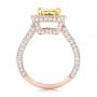 14k Rose Gold And 18K Gold 14k Rose Gold And 18K Gold Custom Two-tone Yellow And White Diamond Engagement Ring - Front View -  102794 - Thumbnail