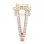 14k Rose Gold And 14K Gold 14k Rose Gold And 14K Gold Custom Two-tone Yellow And White Diamond Engagement Ring - Side View -  102794 - Thumbnail