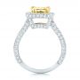 18k White Gold And 14K Gold 18k White Gold And 14K Gold Custom Two-tone Yellow And White Diamond Engagement Ring - Front View -  102794 - Thumbnail