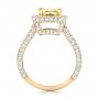 14k Yellow Gold And Platinum 14k Yellow Gold And Platinum Custom Two-tone Yellow And White Diamond Engagement Ring - Front View -  102794 - Thumbnail