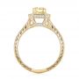 14k Yellow Gold And 18K Gold 14k Yellow Gold And 18K Gold Custom Two-tone Yellow And White Diamond Halo Engagement Ring - Front View -  103270 - Thumbnail