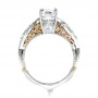  14K Gold And 18K Gold 14K Gold And 18K Gold Custom Two-tone And Marquise Diamond Engagement Ring - Front View -  100620 - Thumbnail