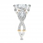  Platinum And 18K Gold Custom Two-tone And Marquise Diamond Engagement Ring - Side View -  100620 - Thumbnail
