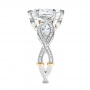  14K Gold And Platinum 14K Gold And Platinum Custom Two-tone And Marquise Diamond Engagement Ring - Side View -  100620 - Thumbnail