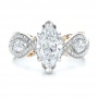  Platinum And Platinum Platinum And Platinum Custom Two-tone And Marquise Diamond Engagement Ring - Top View -  100620 - Thumbnail