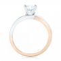 14k Rose Gold And 14K Gold Custom Two-tone Wrap Diamond Engagement Ring - Front View -  102588 - Thumbnail