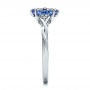  Platinum Custom Unique Setting Blue Sapphire Engagement Ring - Side View -  100793 - Thumbnail