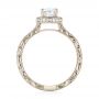18k White Gold 18k White Gold Custom Unplated Diamond Halo Engagement Ring - Front View -  103408 - Thumbnail