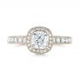 Custom Unplated Diamond Halo Engagement Ring #103408 - Seattle Bellevue ...