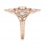 18k Rose Gold 18k Rose Gold Custom Vintage Diamond Engagement Ring - Side View -  102810 - Thumbnail