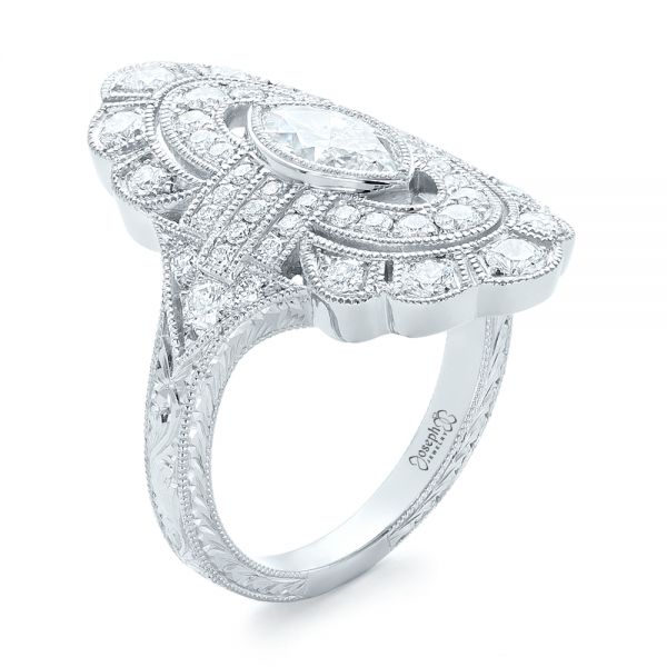 Custom Vintage Diamond Engagement Ring - Image