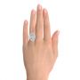 14k White Gold 14k White Gold Custom Vintage Diamond Engagement Ring - Hand View -  102810 - Thumbnail