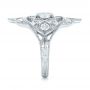  Platinum Custom Vintage Diamond Engagement Ring - Side View -  102810 - Thumbnail