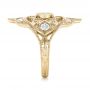 18k Yellow Gold 18k Yellow Gold Custom Vintage Diamond Engagement Ring - Side View -  102810 - Thumbnail