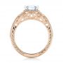 14k Rose Gold And 18K Gold 14k Rose Gold And 18K Gold Custom Vintage Diamond Engagement Ring - Front View -  102797 - Thumbnail