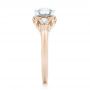 14k Rose Gold And 18K Gold 14k Rose Gold And 18K Gold Custom Vintage Diamond Engagement Ring - Side View -  102797 - Thumbnail