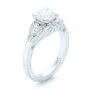  Platinum And Platinum Platinum And Platinum Custom Vintage Diamond Engagement Ring - Three-Quarter View -  102797 - Thumbnail