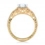 18k Yellow Gold And 18K Gold Custom Vintage Diamond Engagement Ring - Front View -  102797 - Thumbnail