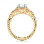 18k Yellow Gold And 18K Gold Custom Vintage Diamond Engagement Ring - Front View -  102797 - Thumbnail