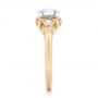 18k Yellow Gold And 18K Gold Custom Vintage Diamond Engagement Ring - Side View -  102797 - Thumbnail