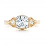 18k Yellow Gold And Platinum 18k Yellow Gold And Platinum Custom Vintage Diamond Engagement Ring - Top View -  102797 - Thumbnail