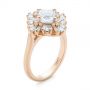 14k Rose Gold 14k Rose Gold Custom Vintage Style Asscher Diamond Engagement Ring - Three-Quarter View -  104398 - Thumbnail
