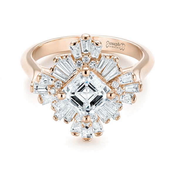 Details about   1.50 ct Asscher Cut Red CZ Wedding Classic Statement Ring Real 14k Rose Gold 