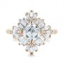 14k Rose Gold 14k Rose Gold Custom Vintage Style Asscher Diamond Engagement Ring - Top View -  104398 - Thumbnail