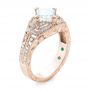 14k Rose Gold 14k Rose Gold Custom Vintage Style Diamond Engagement Ring - Three-Quarter View -  104784 - Thumbnail