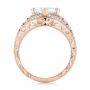 18k Rose Gold 18k Rose Gold Custom Vintage Style Diamond Engagement Ring - Front View -  104784 - Thumbnail