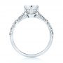 18k White Gold 18k White Gold Custom Vintage Style Diamond Engagement Ring - Front View -  103460 - Thumbnail