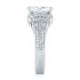 18k White Gold 18k White Gold Custom Vintage Style Diamond Engagement Ring - Side View -  104784 - Thumbnail